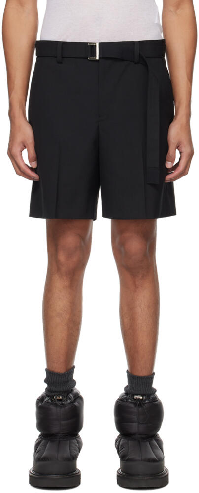 sacai Black Suiting Shorts Cover