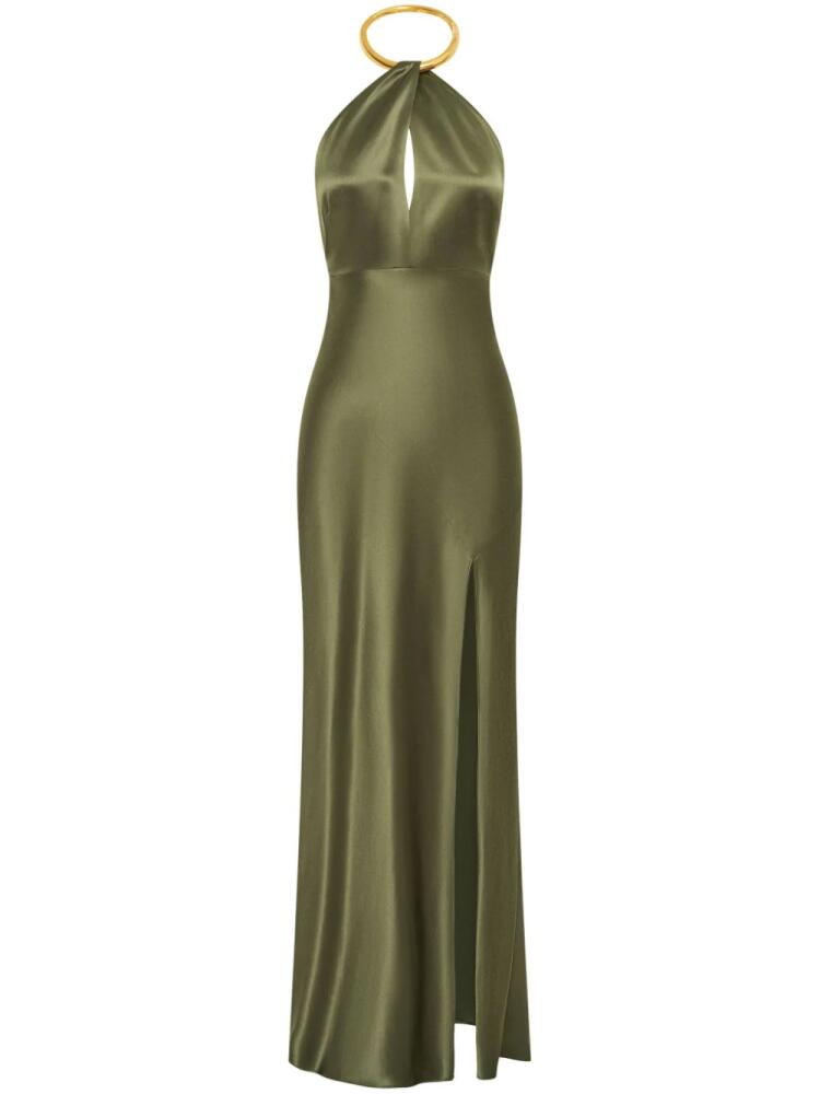 Nicholas Edyth keyhole-neck gown - Green Cover