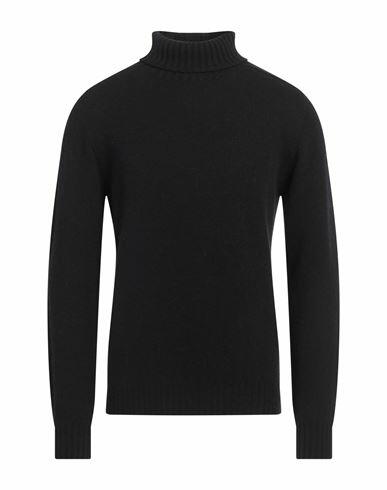 7.1 Settepuntouno Man Turtleneck Black Merino Wool Cover