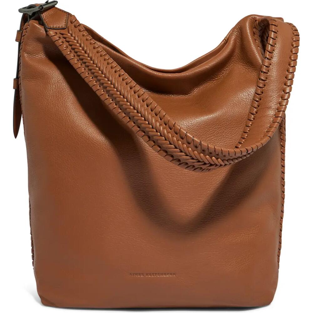 Aimee Kestenberg All for Love Suede Bucket Bag in Chestnut W Gunmetal Cover