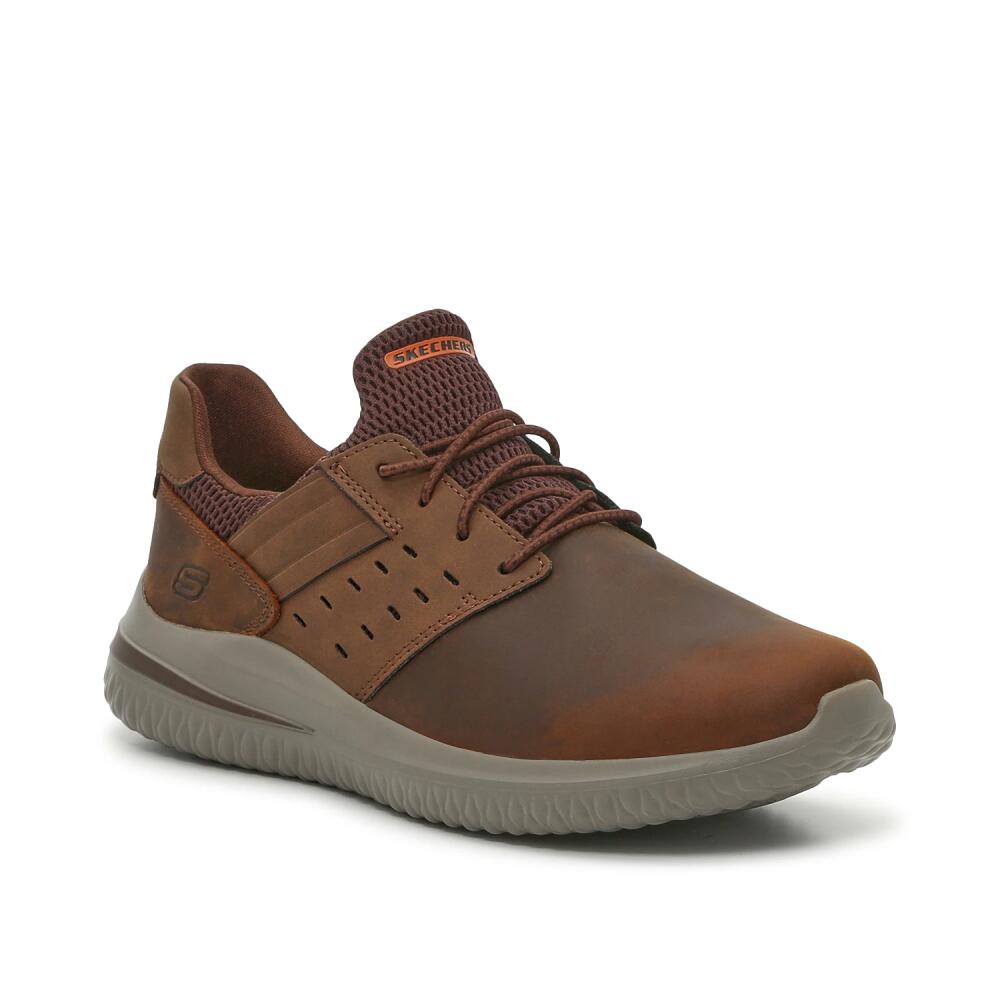 Skechers Extra Wide Width Ezra Delson 3.0 Sneaker | Men's | Dark Brown Cover