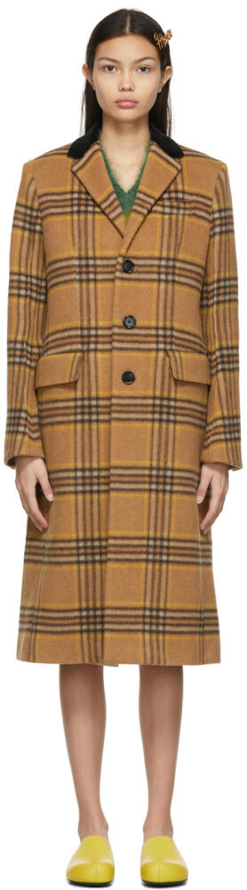 Marni Beige Wool & Alpaca Crombie Coat Cover