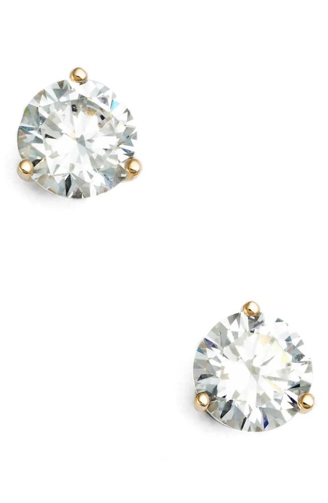 Nordstrom Cubic Zirconia Stud Earrings - 2ct. in Clear- Gold Round Cover