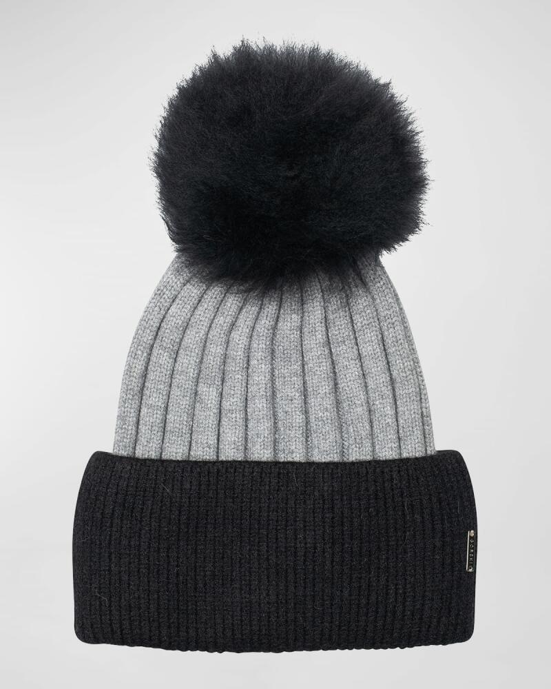 Gorski Two-Tone Toscana Lamb Pom Beanie Cover