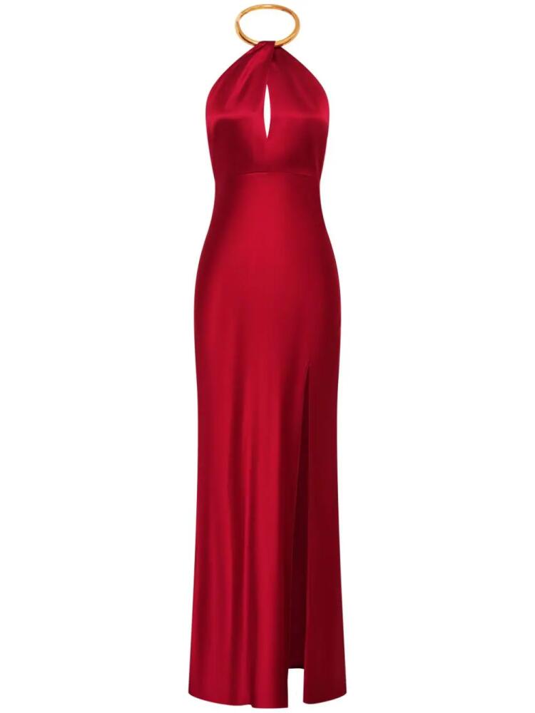 Nicholas Edyth keyhole-neck gown - Red Cover