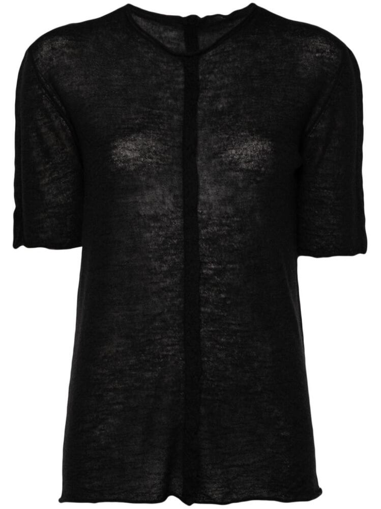 Uma Wang round-neck cashmere top - Black Cover