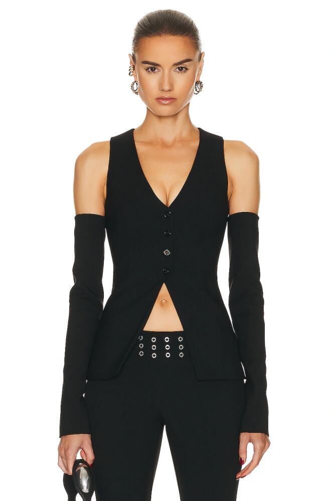 Blumarine Long Sleeve Gilet in Black Cover