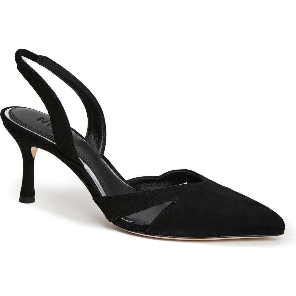 PAIGE Portia Slingback Pointed Toe Pump in Black Cover