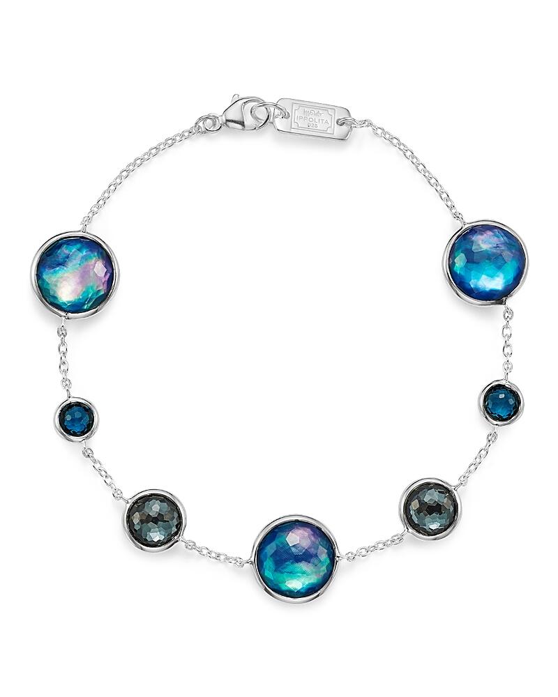 Ippolita Sterling Silver Lollipop Lapis Triplet, London Blue Topaz & Hematite Bracelet in Eclipse Cover