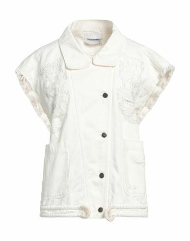 Brand Unique Woman Denim outerwear White Cotton Cover