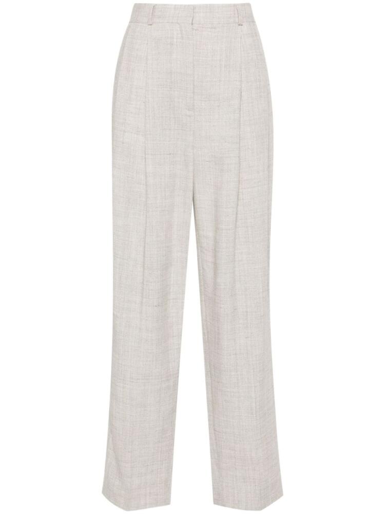 TOTEME double-pleated tailored trousers - Neutrals Cover