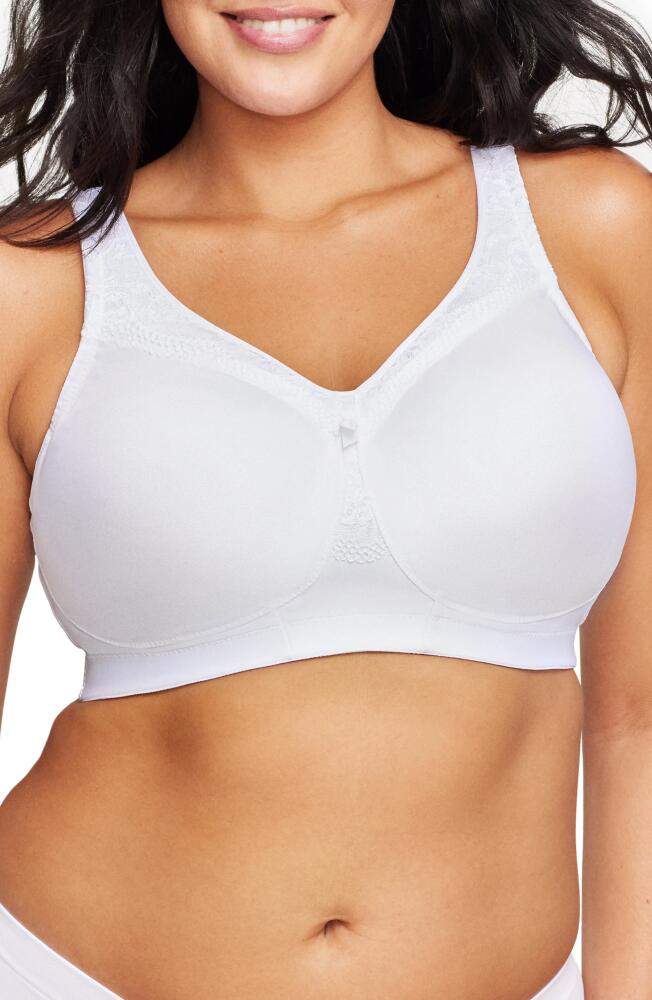 Glamorise Full Figure MagicLift Wireless Bra in White Cover