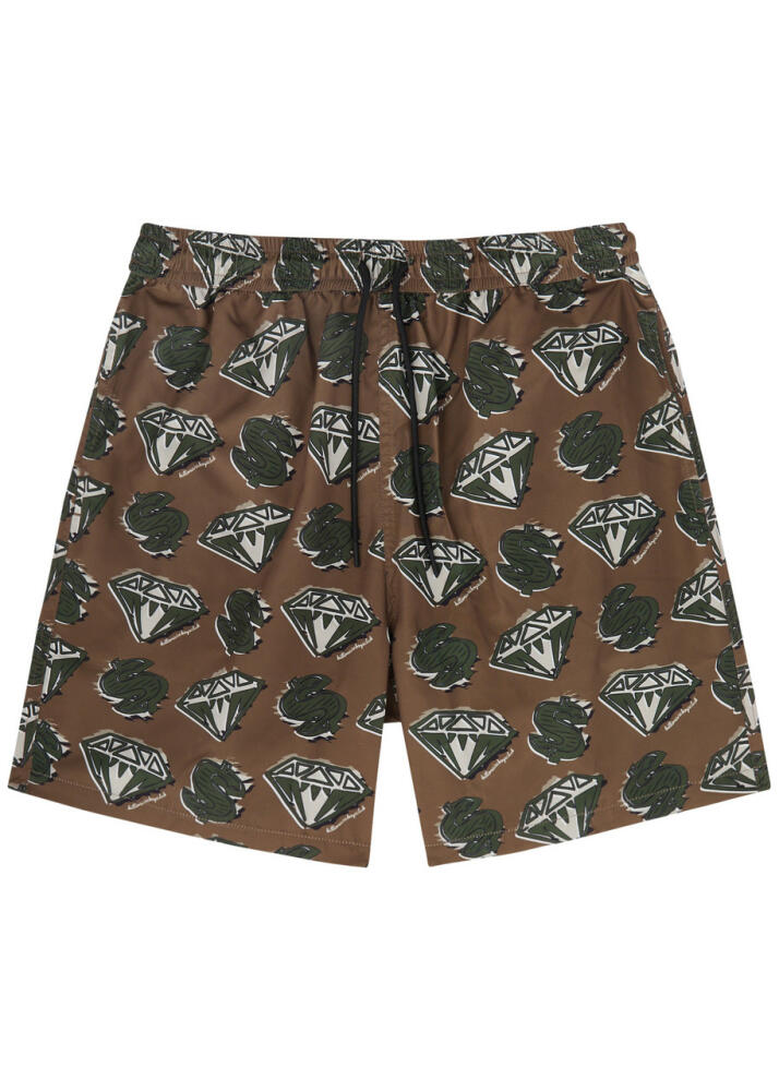 Billionaire Boys Club Dollar Printed Shell Swim Shorts - Khaki Cover