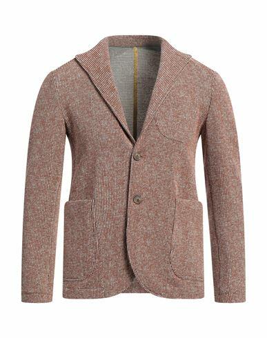 Barbati Man Blazer Rust Cotton, Polyester, Elastane Cover