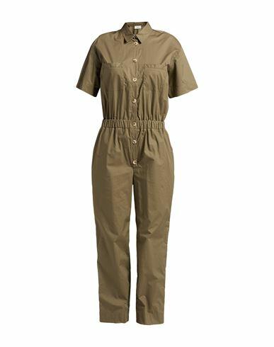 Vicolo Woman Jumpsuit Military green Cotton Cover