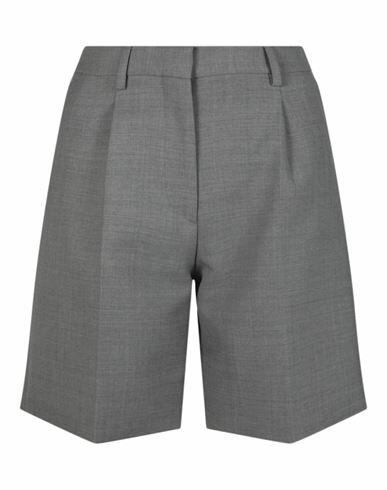 Burberry Lorie Trouser Shorts Woman Shorts & Bermuda Shorts Grey Wool Cover