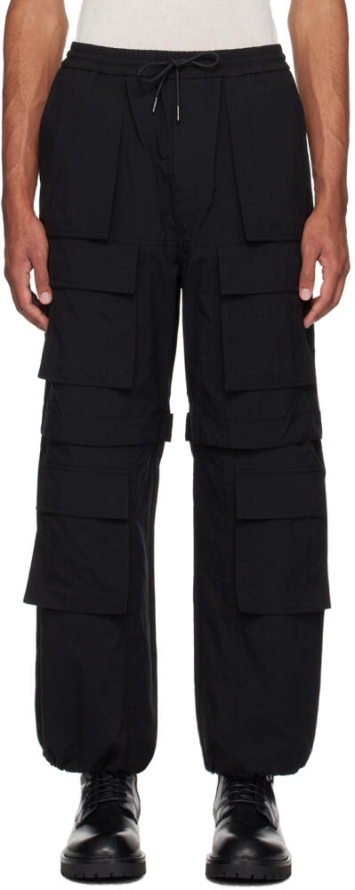 Juun.J Black Drawstring Cargo Pants Cover