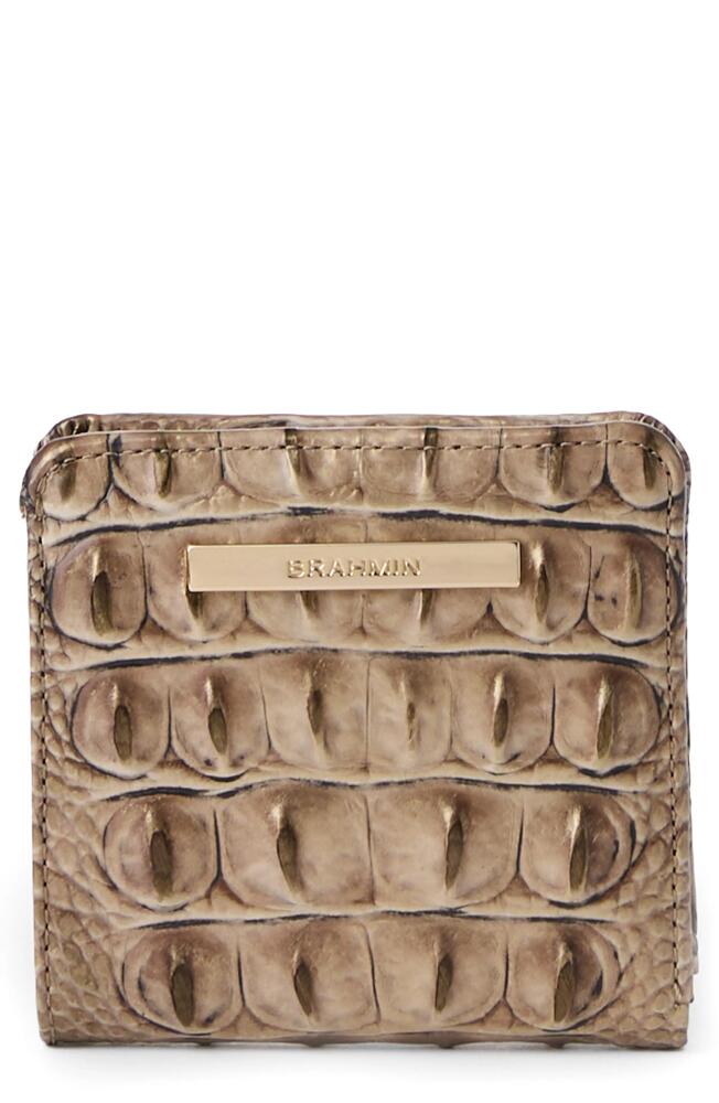 Brahmin Jane Croc Embossed Leather Bifold Wallet in Brindle Cover