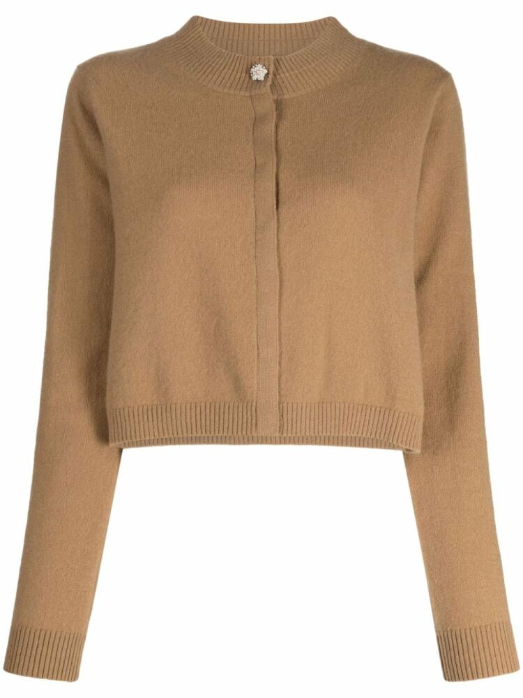 Paule Ka cropped cashmere cardigan - Brown Cover