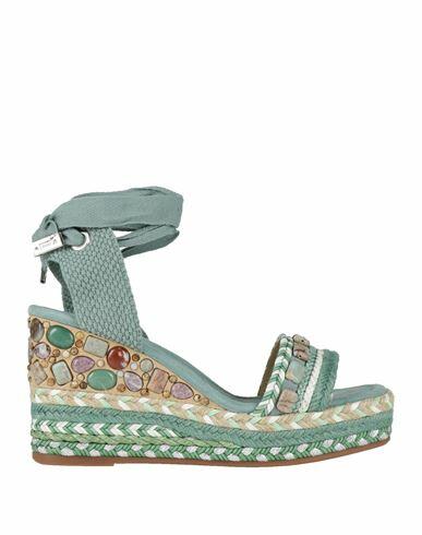 Alma En Pena. Woman Espadrilles Sage green Textile fibers Cover