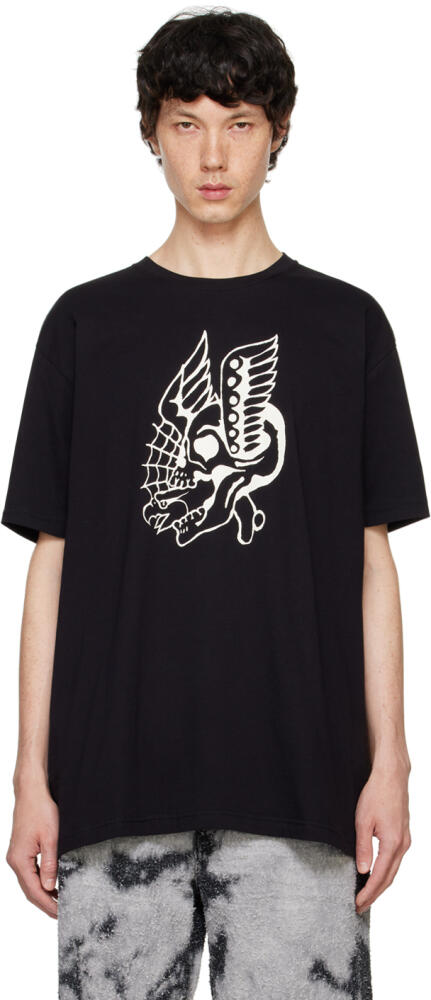 COÛT DE LA LIBERTÉ Black Freddie Winged Skull T-shirt Cover