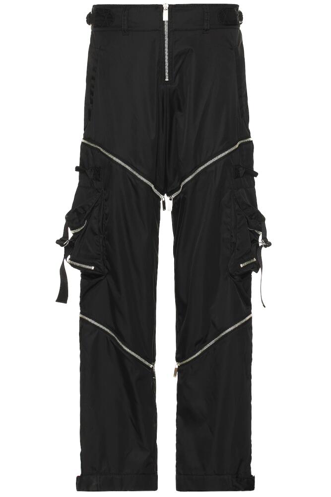 OFF-WHITE Zip Nylon Cargo Pant in Black Cover