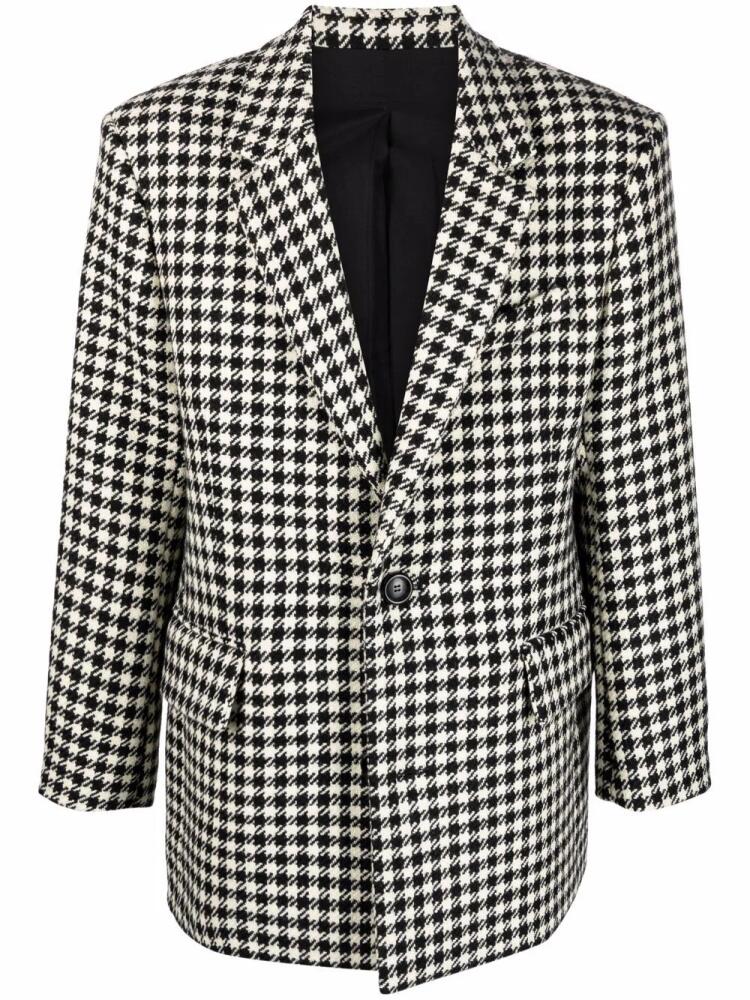 AMI Paris houndstooth pattern blazer jacket - Black Cover