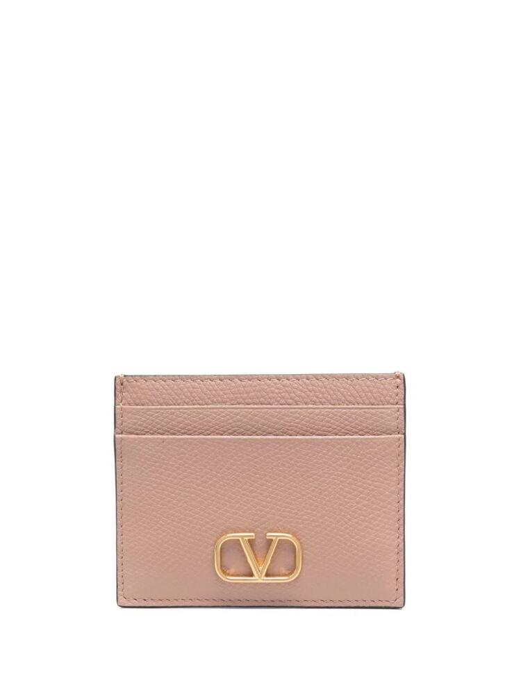 Valentino Garavani Vlogo Signature leather card holder - Pink Cover