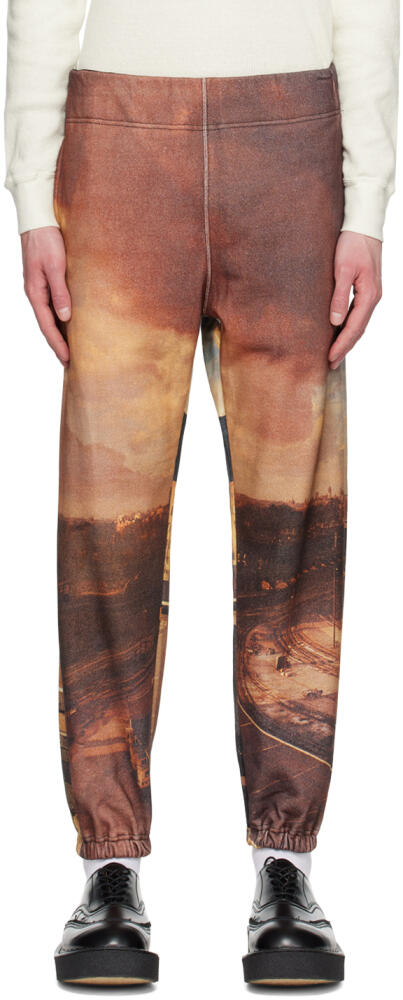 UNDERCOVER Brown Printed Sweatpants Cover