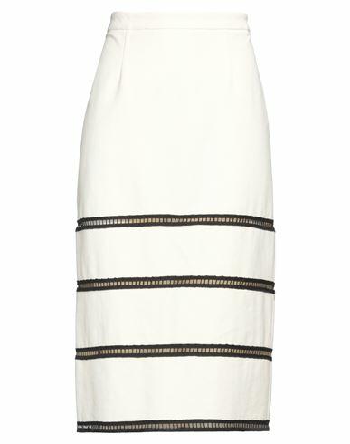 Ermanno Scervino Woman Midi skirt Cream Polyamide, Cotton, Elastane Cover