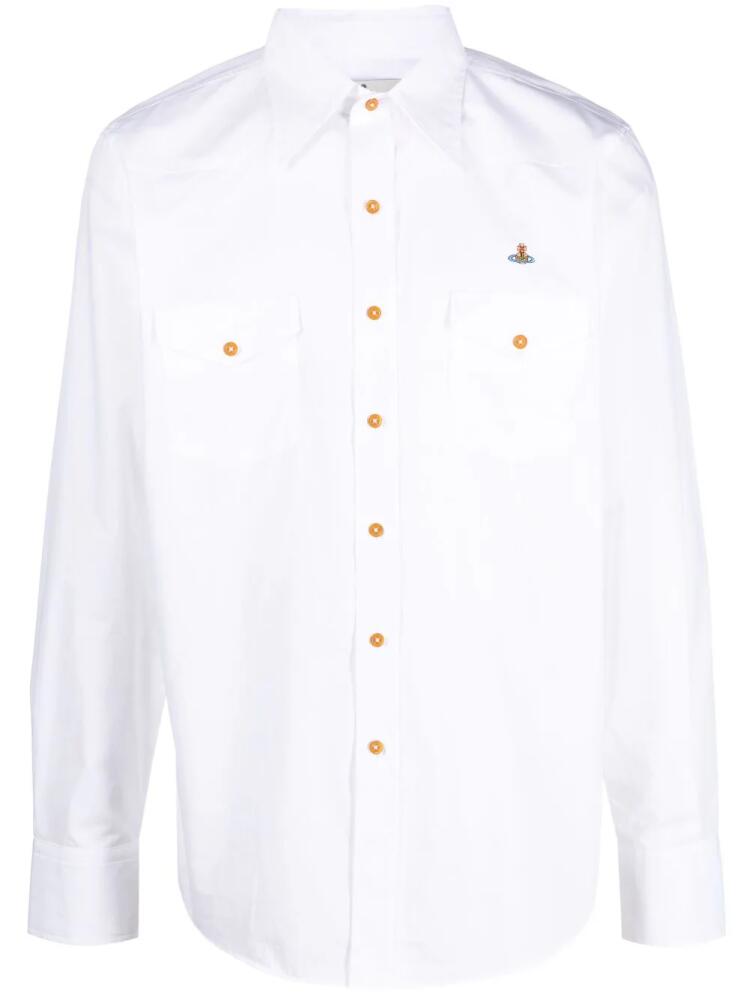 Vivienne Westwood logo-print cotton shirt - White Cover