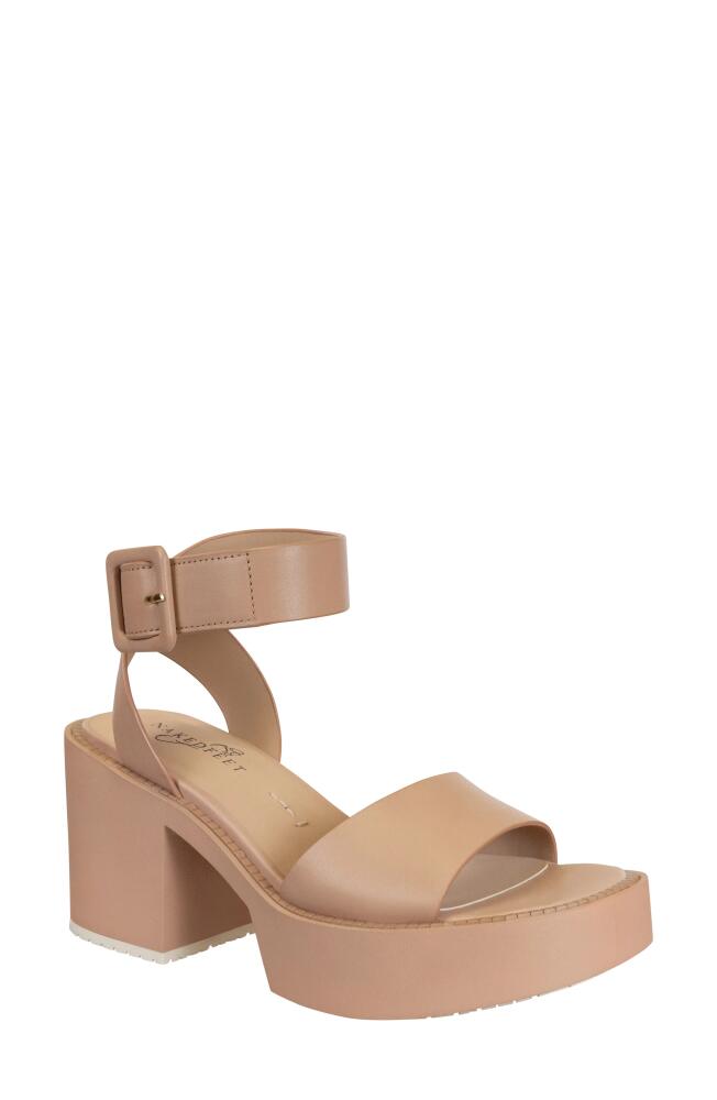 Naked Feet Iconoclast Ankle Strap Platform Sandal in Rosette Cover