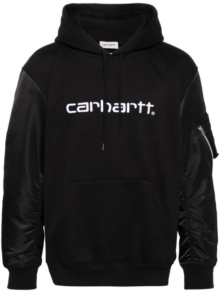 Junya Watanabe MAN x Carhartt logo-embroidered hoodie - Black Cover