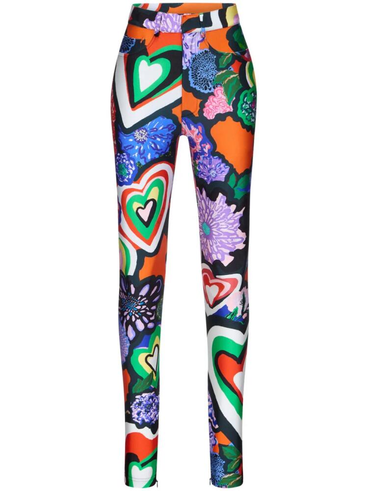 AREA Heart-printed leggings - Green Cover