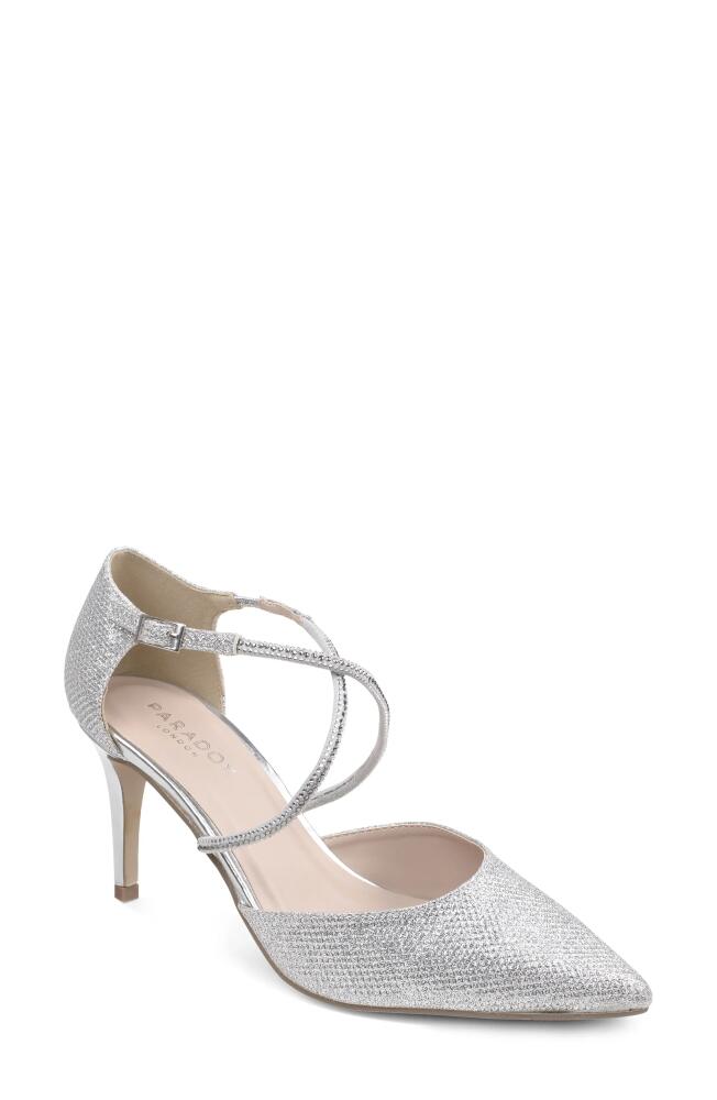 Paradox London Pink Kennedy Pointed Toe Pump in Silver Cover