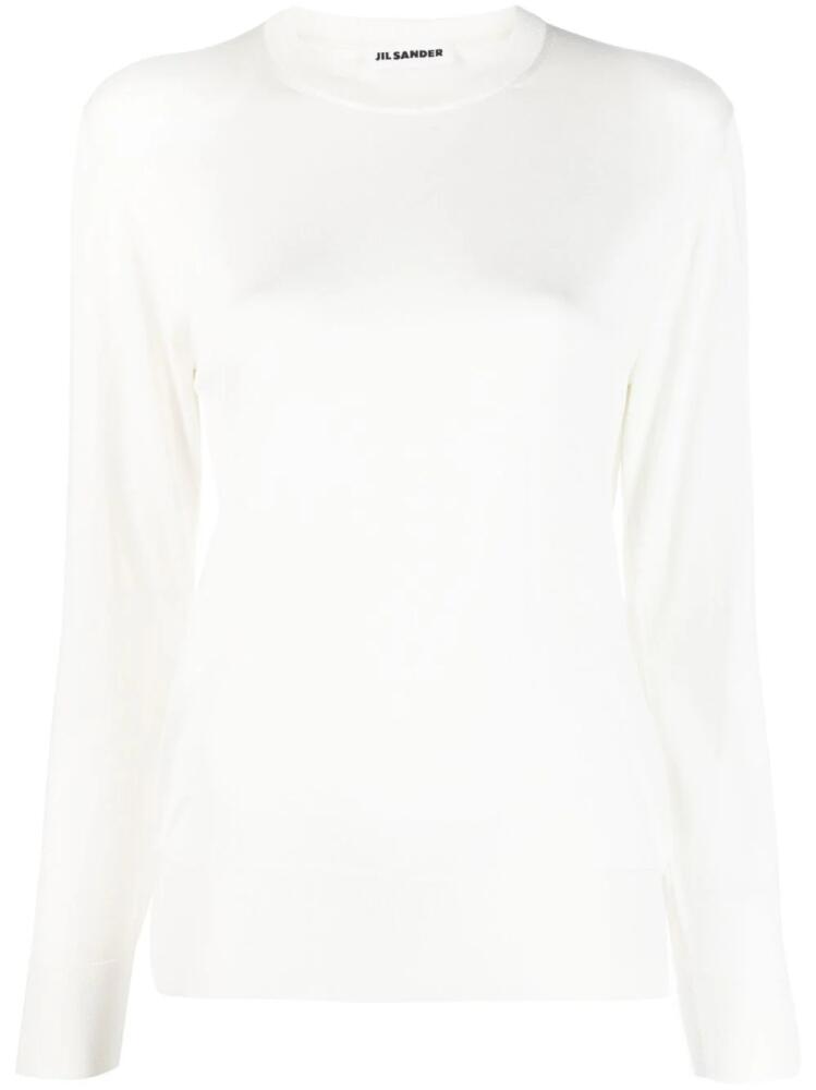 Jil Sander round-neck knit jumper - White Cover