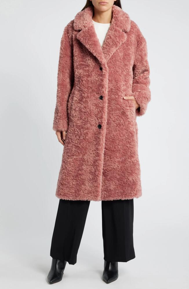 bcbg Faux Fur Coat in Mauve Cover