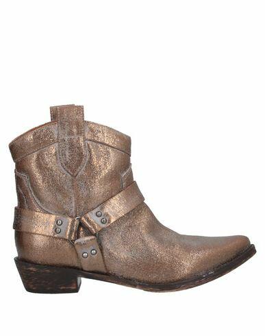 Coral Blue Woman Ankle boots Bronze Soft Leather Cover