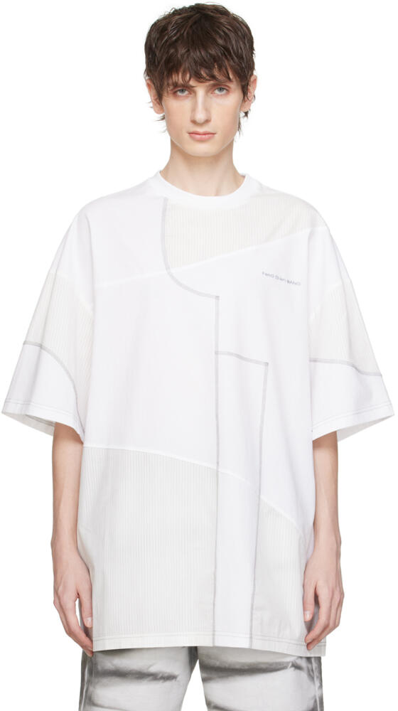 Feng Chen Wang White Paneled T-Shirt Cover