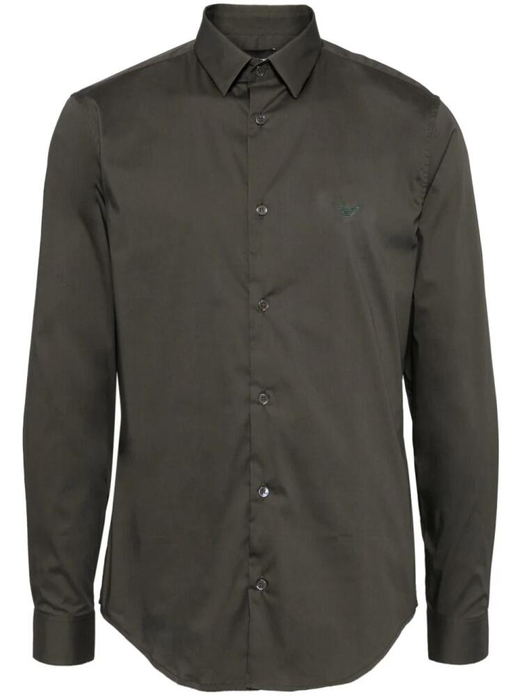 Emporio Armani logo embroidered shirt - Green Cover