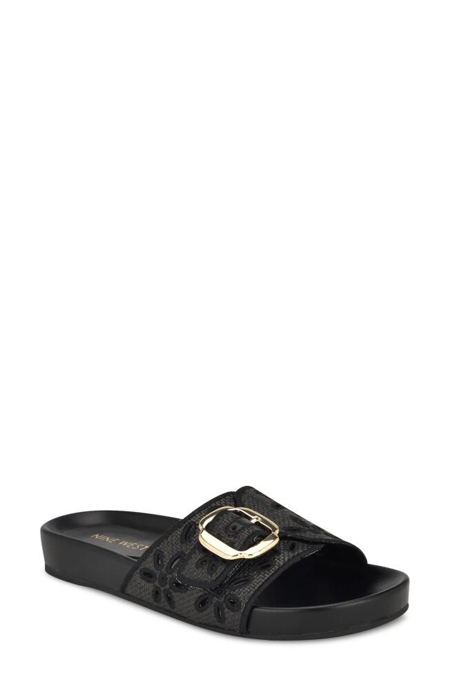 Nine West Giulia Slide Sandal in Black Cover