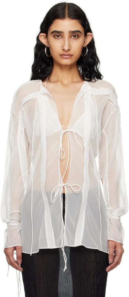 Christopher Esber White Floating Shirt Cover