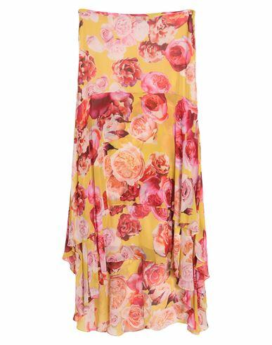 Pinko Woman Maxi skirt Yellow Viscose Cover