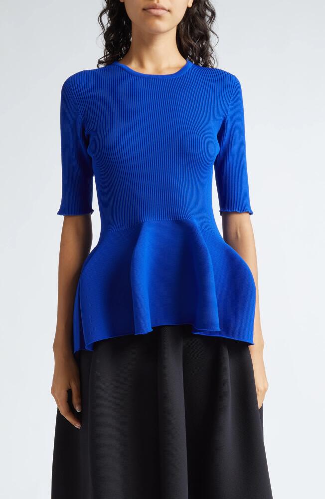 CFCL Pottery Rib Peplum Top in Blue Cover