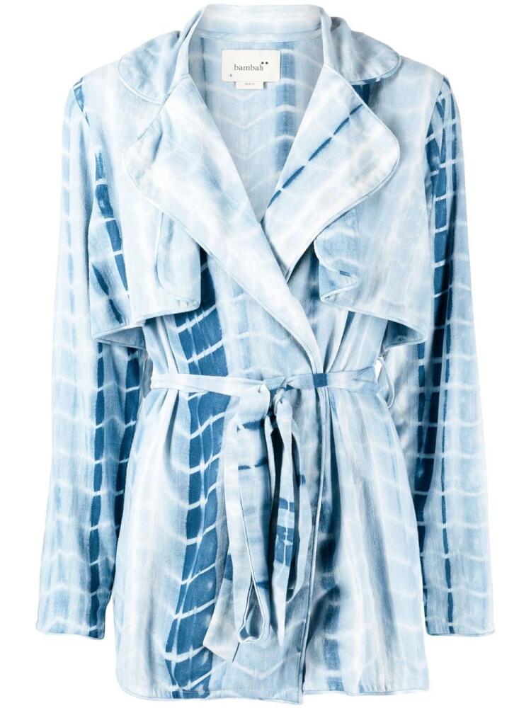 Bambah tie-dye trench-style blouse - Blue Cover