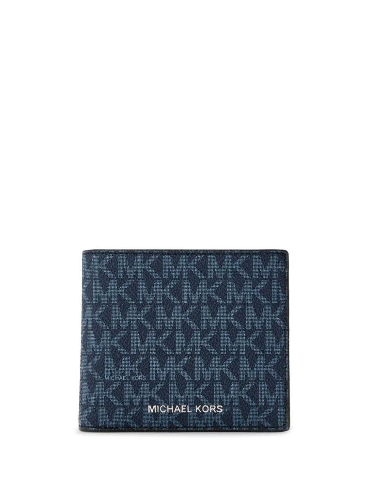 Michael Kors monogram-jacquard wallet - Blue Cover