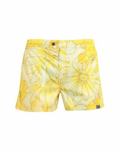 Aspesi Man Swim trunks Yellow Polyester Cover