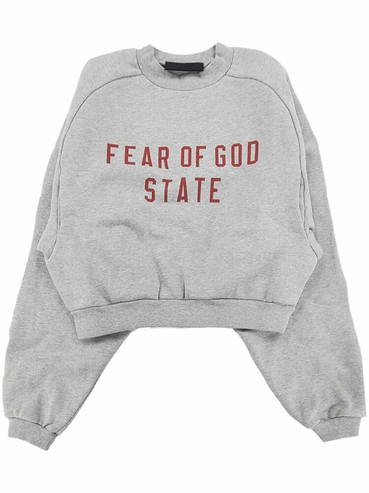 FEAR OF GOD ESSENTIALS logo-print sweatshirt - Grey Cover