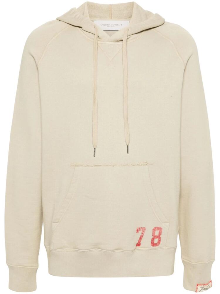 Golden Goose number-print cotton hoodie - Neutrals Cover