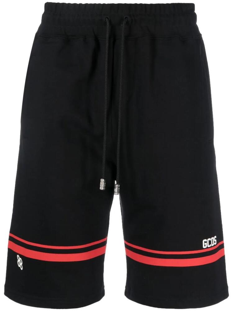 GCDS logo-print track shorts - Black Cover